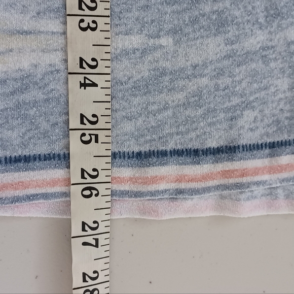 We The Free Arielle Printed Striped Long Sleeve Faded Ringer Tee - Picture 9 of 12